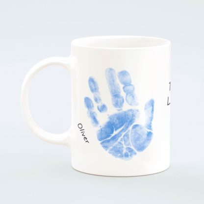 personalised-Blue handprint mug-1
