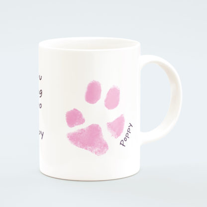 personalised-Dog-paw-print-mug-pink-3