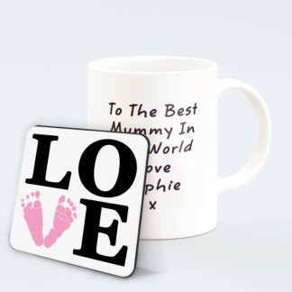 personalised-Love-letters-mug-pink-feet-4-with-coaster