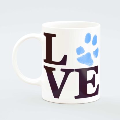 personalised-Love-mug-with-blue-pawprint