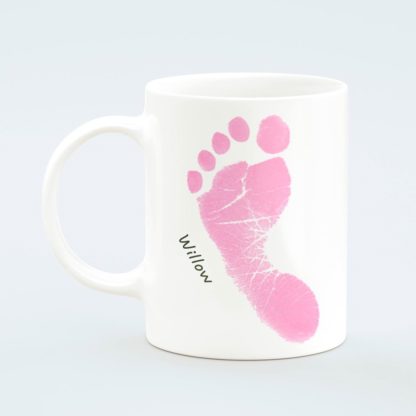 personalised-Pink hand-footprint mug-1