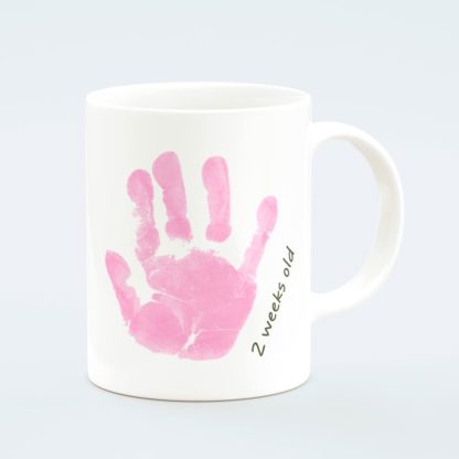 personalised-Pink hand-footprint mug-3