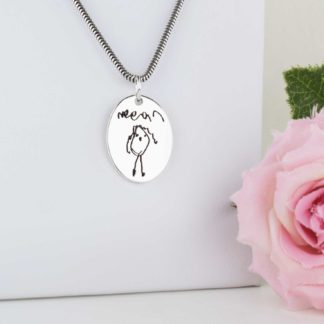 Sterling-silver-oval-childs-drawing-personalised-pendant-necklace