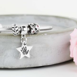 personalised-Sterling-silver-handprint-star-charm-bracelet