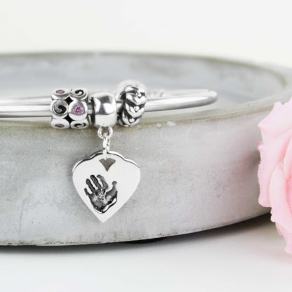 personalised-Tiffany-style-heart-handprint-charm-bracelet