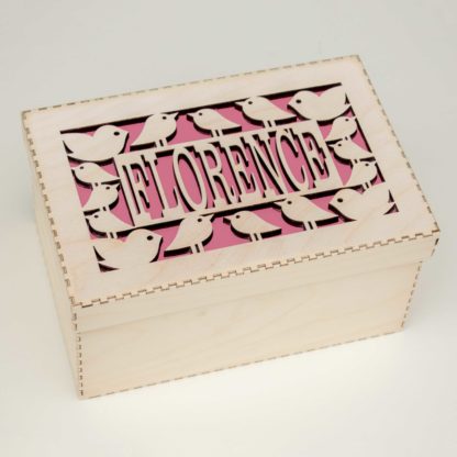 personalised-bird-design-keepsake-memory-box-pink