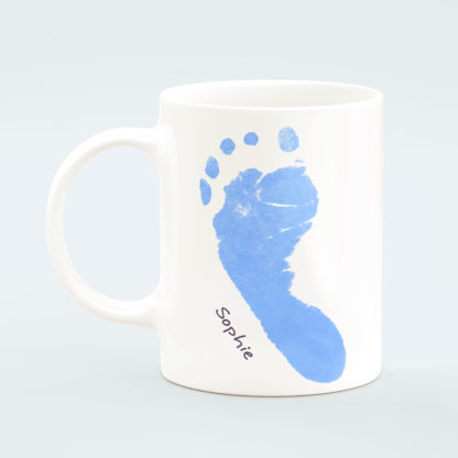 personalised-blue-footprint-handprint mug-1