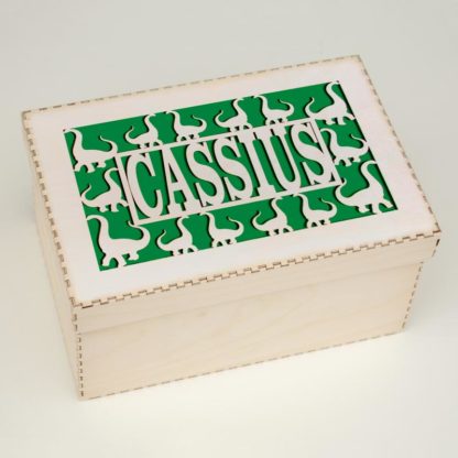 personalised-dinosaur-design-keepsake-memory-box-green