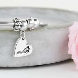 personalised-sterling-silver-Heart-footprint-charm-bracelet