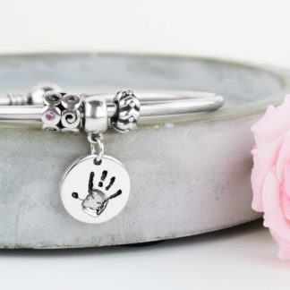 personalised-sterling-silver-round-handprint-charm-bracelet