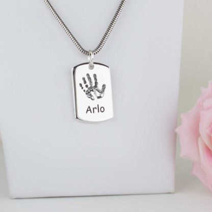 sterling-silver-standard-dog-tag-handprint-personalised-pendant-necklace