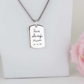 sterling-silver-standard-dog-tag-handwritten-memorial-handwriting-personalised-pendant-necklace