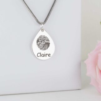 sterling-silver-teardrop-memorial-fingerprint-personalised-pendant-necklace