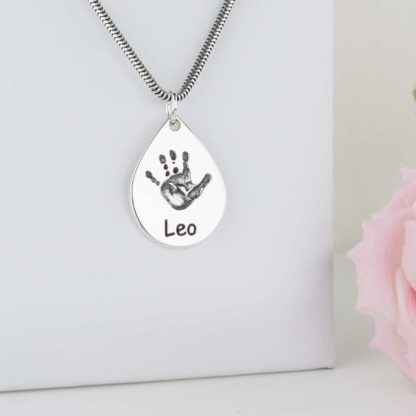 sterling-silver-teardrop-handprint-personalised-pendant-necklace