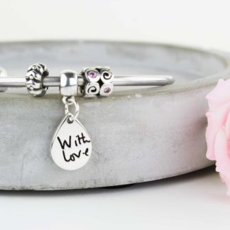 personalised-sterling-silver-teardrop-memorial-handwriting-charm-bracelet