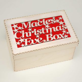 Personalised-xmas-eve-box-with-custom-star-design-red