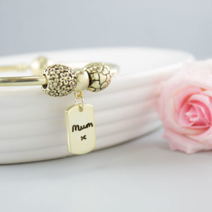 personalised-memorial-gold-dog-tag-charm-handwriting-bracelet