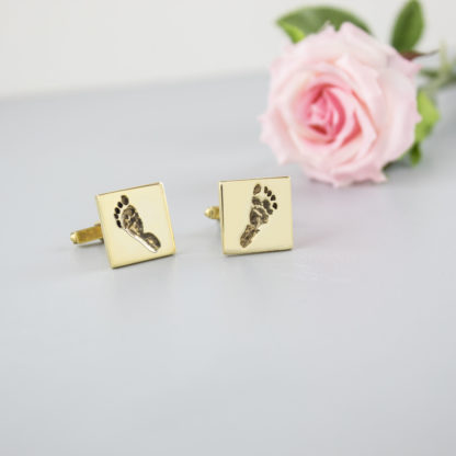 gold-footprint-cufflinks-personalised