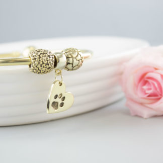 Gold Paw Print Charms