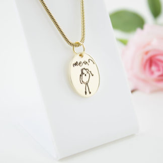 gold-oval-childs-drawing-pendant-personalised-necklace
