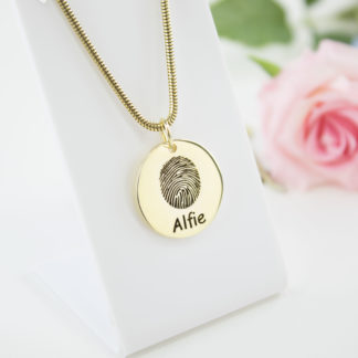 gold-round-memorial-fingerprint-finger-print-pendant-personalised-necklace