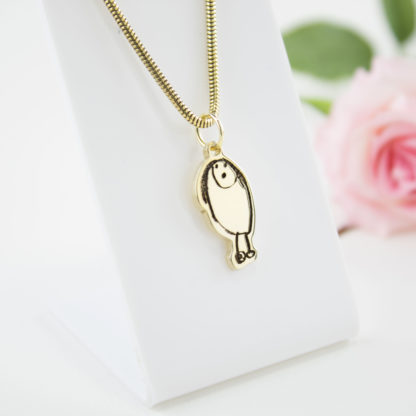 gold-sculpted-childs-drawing-pendant-personalised-necklace