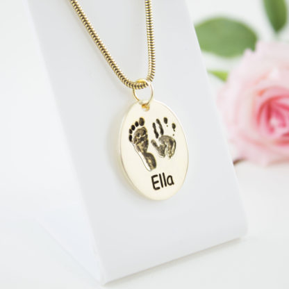 large-gold-oval-handprint-footprint-pendant-personalised-necklace