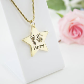 large-gold-star-handprint-footprint-pendant-personalised-necklace