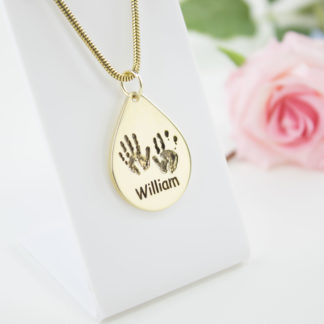 large-gold-teardrop-handprint-pendant-personalised-necklace
