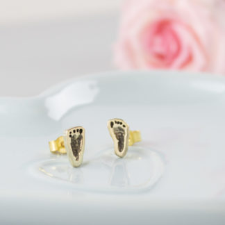 9ct gold paw deals print earrings