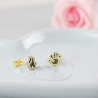 9ct gold paw print earrings top