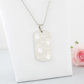 personalised-stainless-steel-engraved-4-handprint-4-names-dog-tag-pendant-necklace