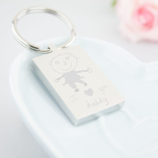 personalised-stainless-steel-engraved-childs-drawing-rectangle-keyring