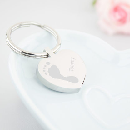 personalised-stainless-steel-engraved-footprint-heart-keyring