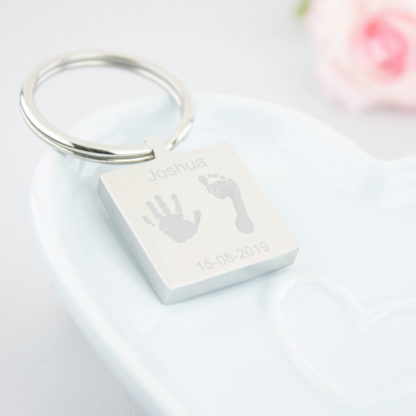 personalised-stainless-steel-engraved-handprint-footprint-square-keyring