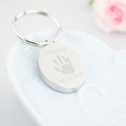 personalised-stainless-steel-engraved-handprint-oval-keyring