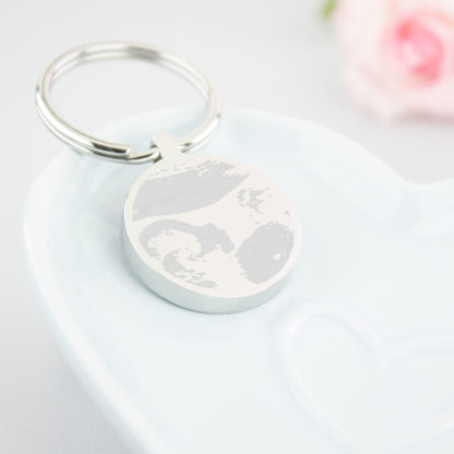 personalised-stainless-steel-engraved--round-keyring-baby-scan